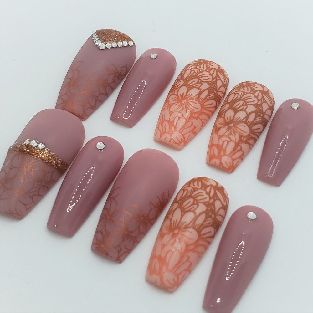 Press on Nails " And a little bit of Nude "